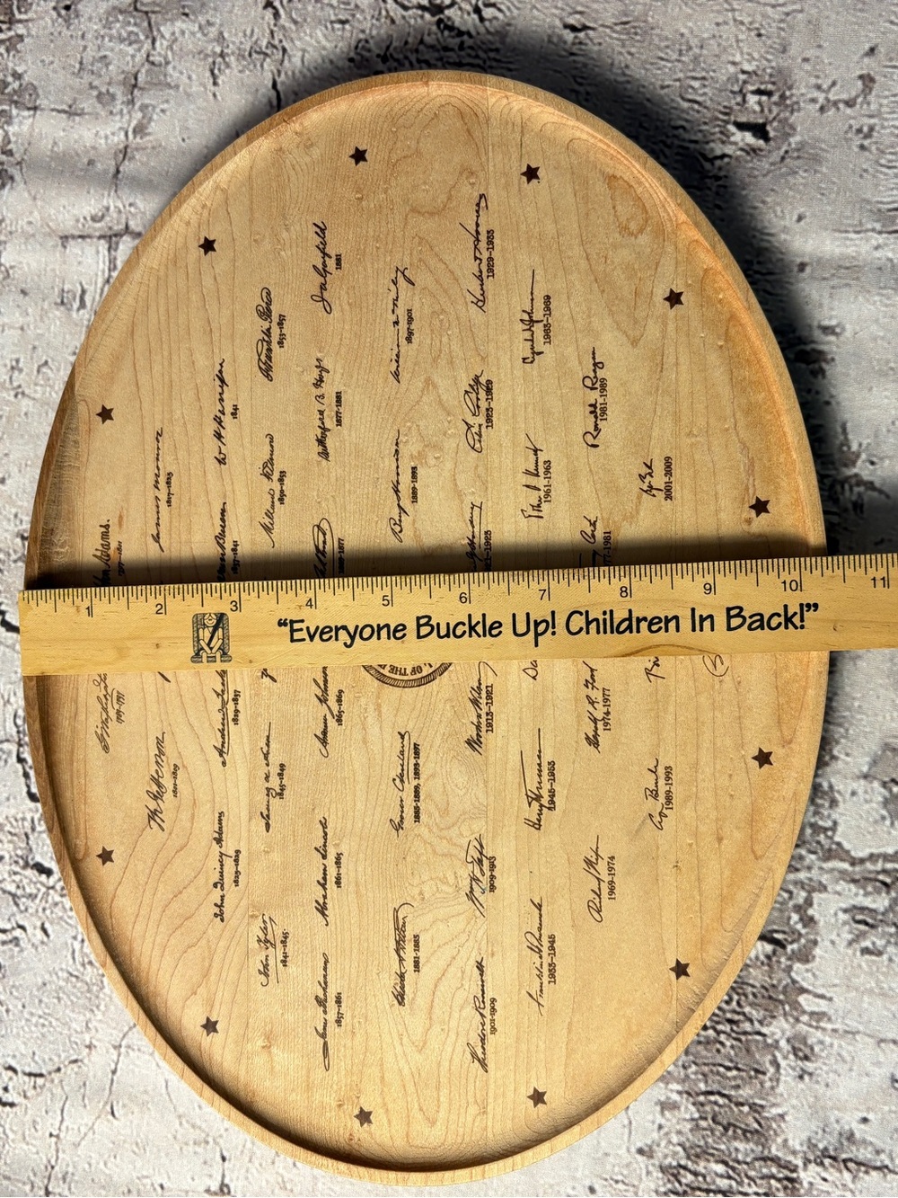 U.S. Presidents listed on Wood Platter - Picture 3 of 4